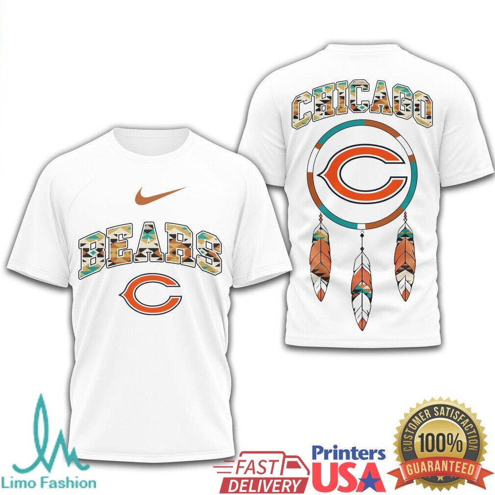 Chicago Bears Tribal Dreamcatcher Traditional Style Graphic T Shirt - Limotees LLC