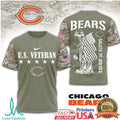 Chicago Bears U.S. Veteran Salute To Service Military Style T Shirt - Limotees LLC