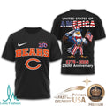 Chicago Bears USA 250th Anniversary Eagle Patriotic T Shirt - Limotees LLC