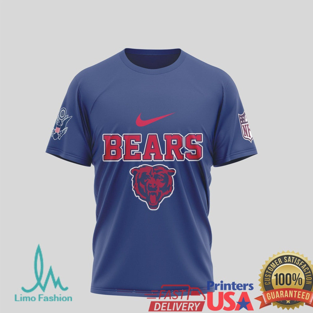 Chicago Bears United States Coast Guard Military Appreciation T Shirt - Limotees LLC