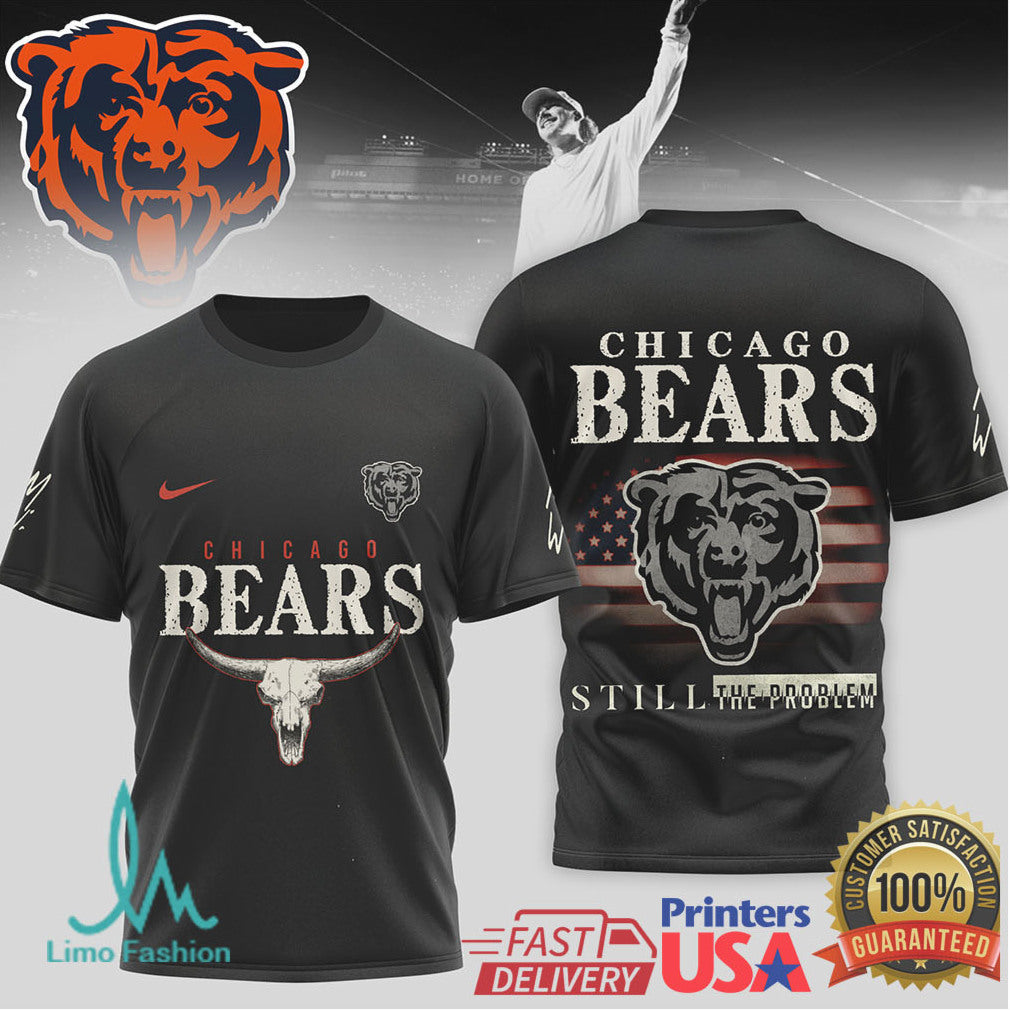 Chicago Bears Vintage Western Skull T Shirt Still The Problem Fan Gear - Limotees LLC