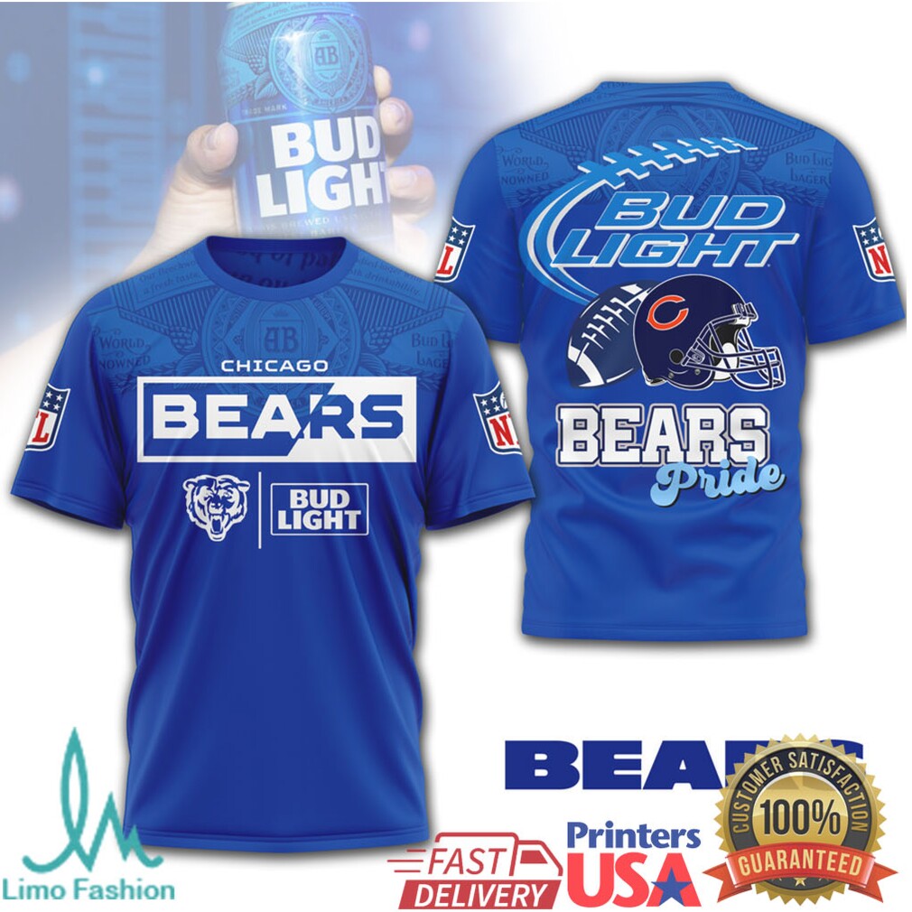 Chicago Bears x Bud Light Pride NFL Football Fan 3D T Shirt - Limotees LLC