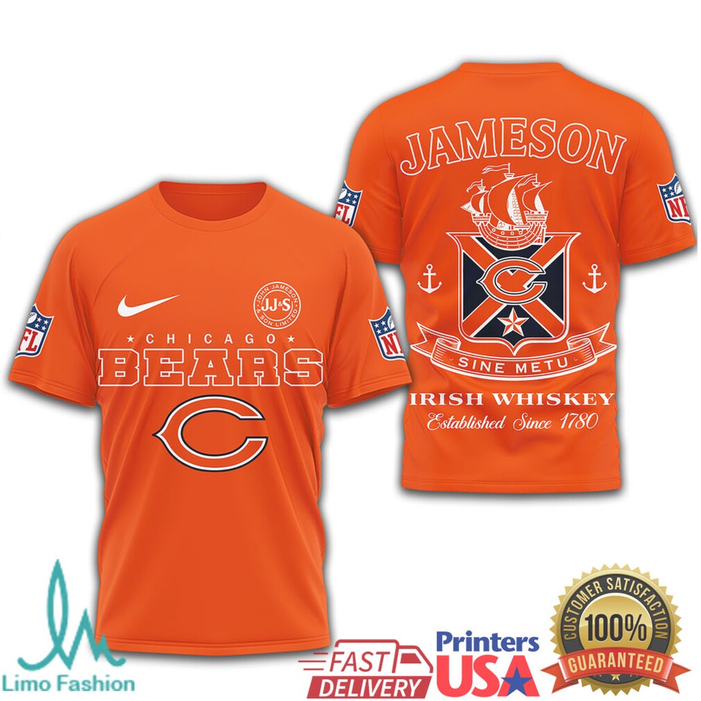 Chicago Bears x Jameson Irish Whiskey Sine Metu Personalized T Shirt