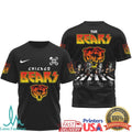 Chicago Bears x KISS Rock Band Mashup Custom Graphic T Shirt