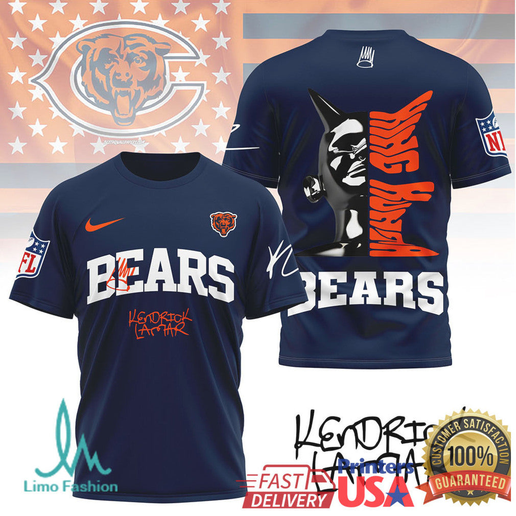 Chicago Bears x Kendrick Lamar Special Edition Vintage Graphic T shirt - Limotees LLC