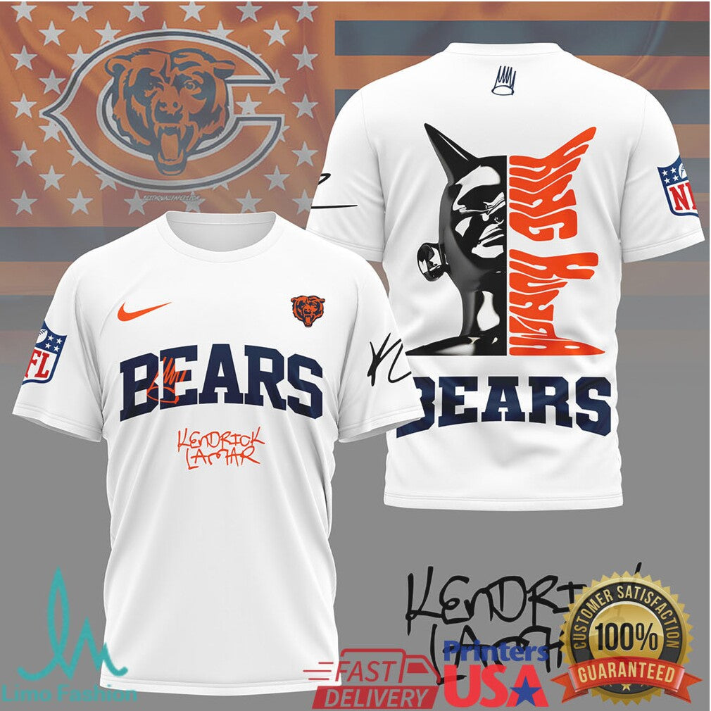 Chicago Bears x Kendrick Lamar Special Edition Vintage Graphic T shirt - Limotees LLC