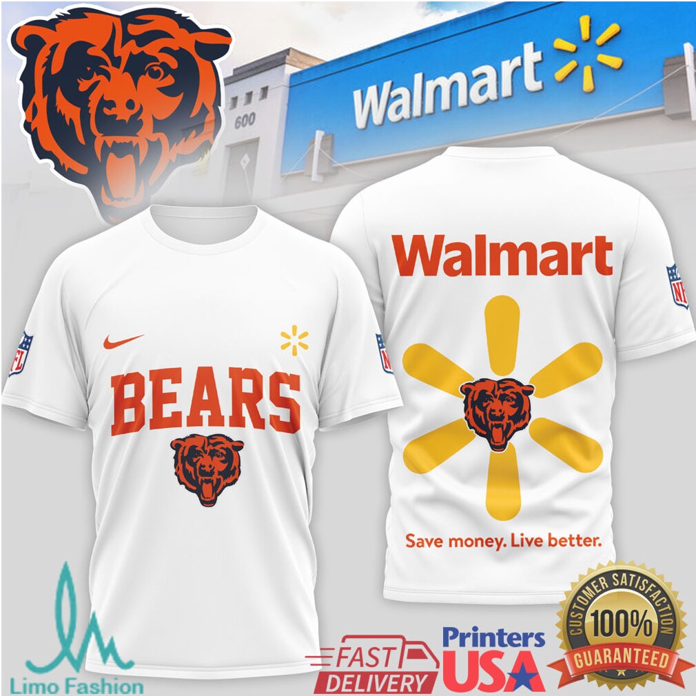 Chicago Bears x Walmart Collaboration “Save Money Live Better” T Shirt - Limotees LLC