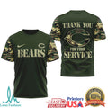 Chicago BearsOfficial NFL Camouflage Thank You For Service 3D Shirt - Limotees LLC