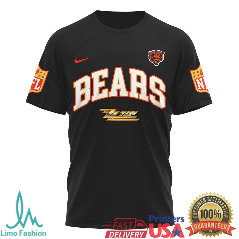 Chicago BearsOfficial NFL ZZ Top Fan 3D Shirt - Limotees LLC