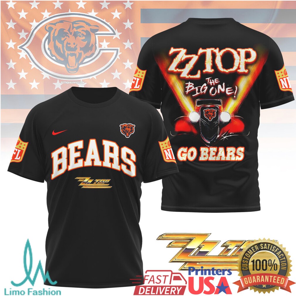 Chicago BearsOfficial NFL ZZ Top Fan 3D Shirt - Limotees LLC