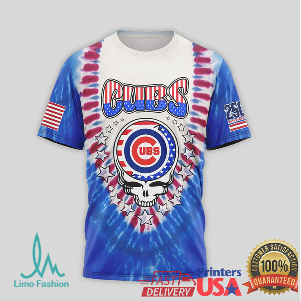 Chicago Cubs Steal Your Base Grateful Dead Patriotic Tie Dye T Shirt - Limotees LLC