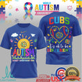 Chicago Cubs World Autism Awareness Day “It's OK To Be Different” T Shirt - Limotees LLC