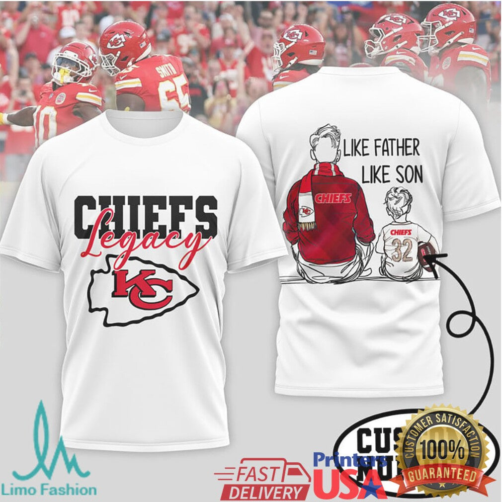 Chiefs & Colts Legacy Personalized Family Football Fan T Shirt