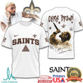 Chris Brown x New Orleans Saints Vintage Hip Hop NFL Shirt - Limotees LLC