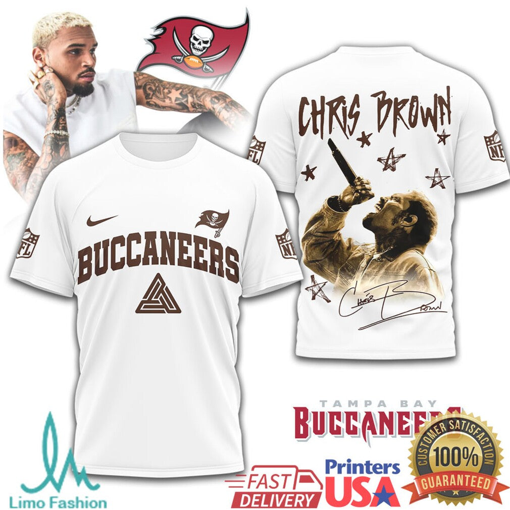 Chris Brown x Tampa Bay Buccaneers Streetwear Graphic Tee - Limotees LLC