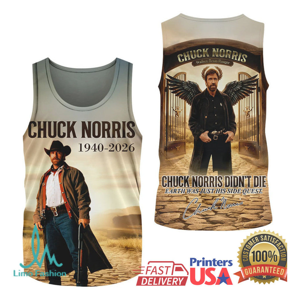 Chuck Norris 1940 2026 Earth Was Just His Side Quest T Shirt - Limotees LLC