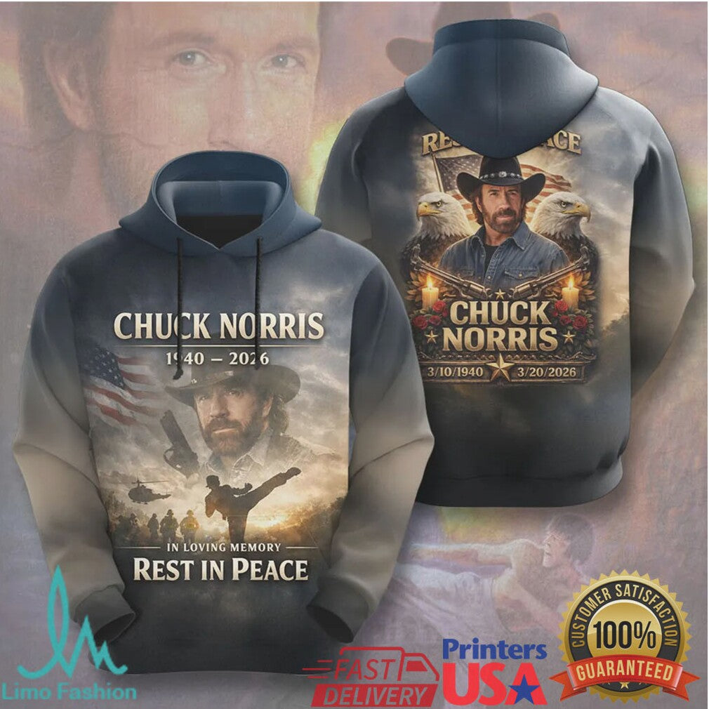 Chuck Norris In Loving Memory American Legend Retro Fans Rest In Peace T Shirt - Limotees LLC
