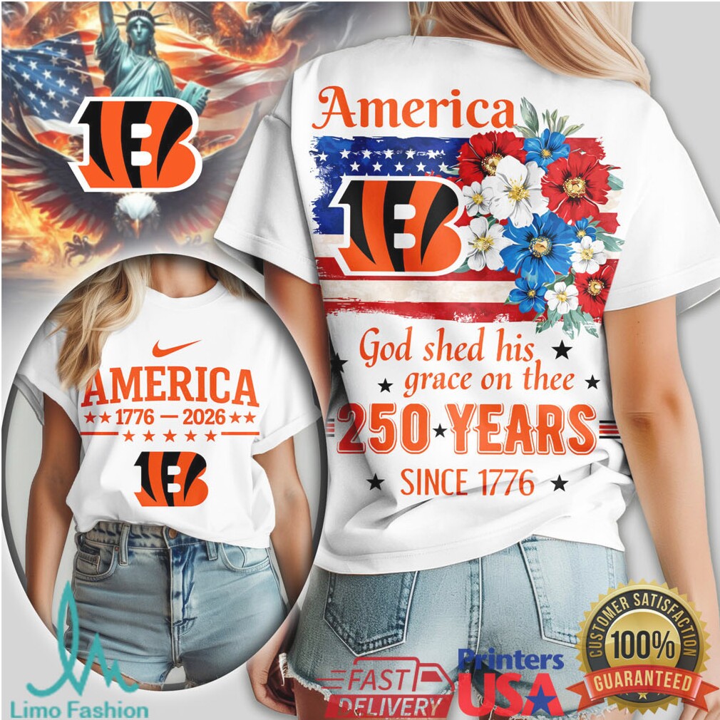 Cincinnati Bengals America 250 Years Celebration Shirt Patriotic Bengal Fan Gift - Limotees LLC