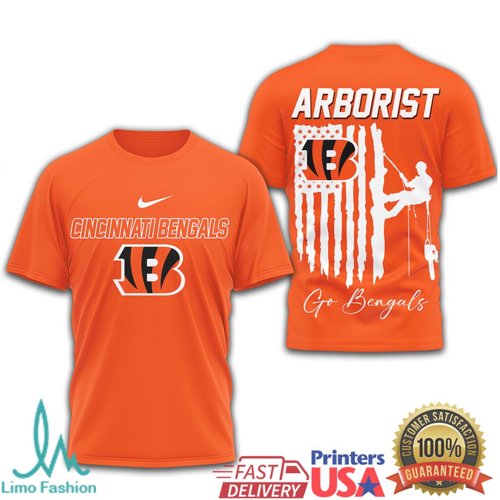 Cincinnati Bengals Arborist Tree Service Chainsaw Logger T Shirt - Limotees LLC