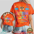 Cincinnati Bengals Autism Awareness T Shirt Support Neurodiversity Apparel - Limotees LLC