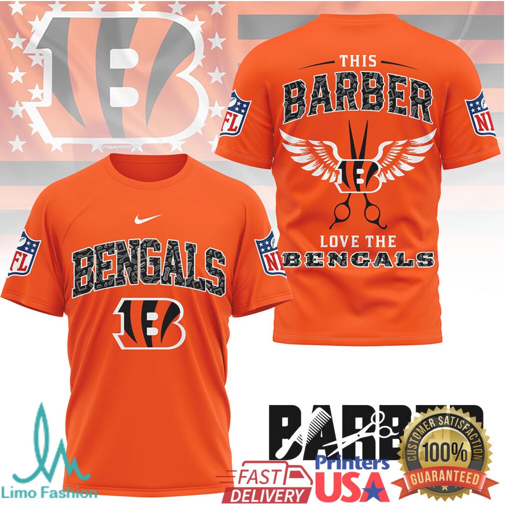 Cincinnati Bengals Barber Wings Design This Barber Loves The Bengals - Limotees LLC