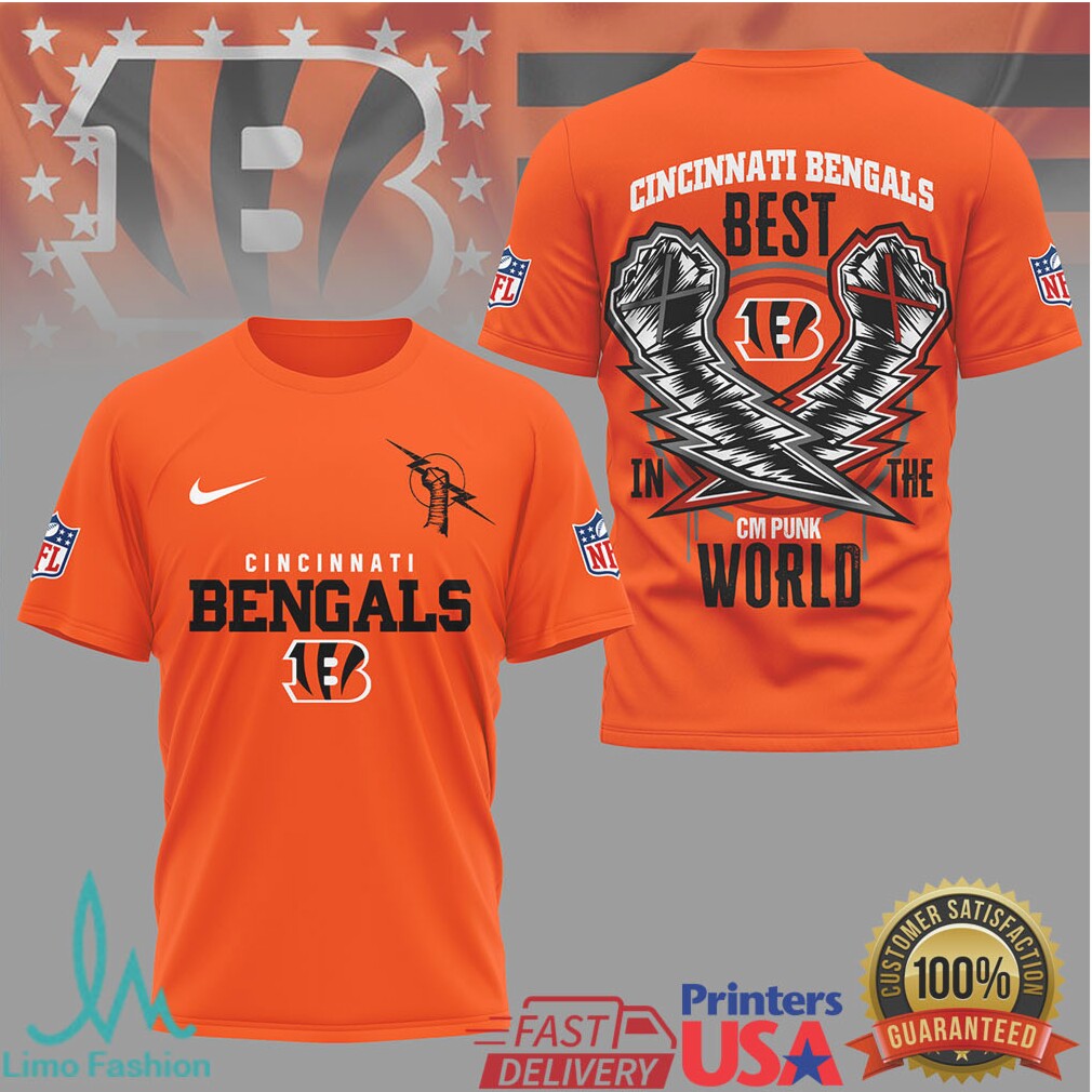 Cincinnati Bengals CM Punk Best In The World Custom T Shirt - Limotees LLC