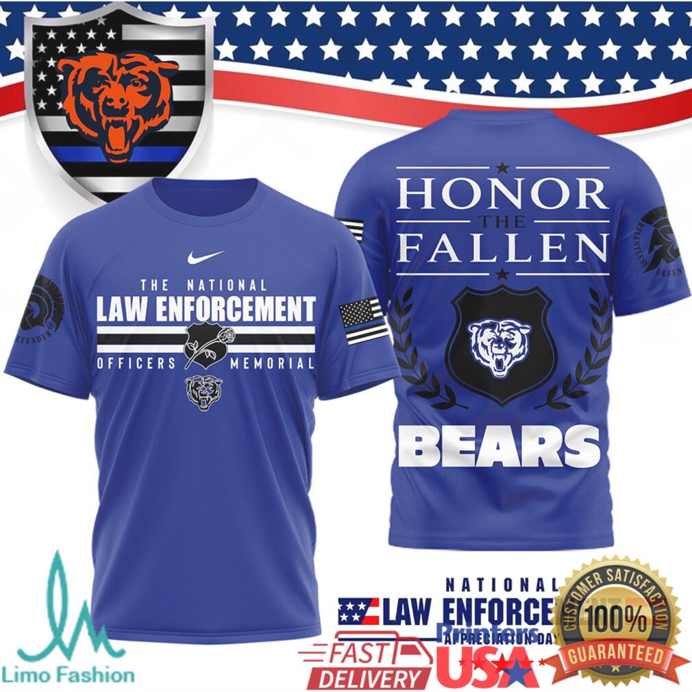 Cincinnati Bengals & Chicago Bears Law Enforcement Appreciation T Shirt Honor The Fallen Police T Shirt