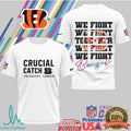 Cincinnati Bengals Crucial Catch Intercept Cancer Awareness T Shirt - Limotees LLC