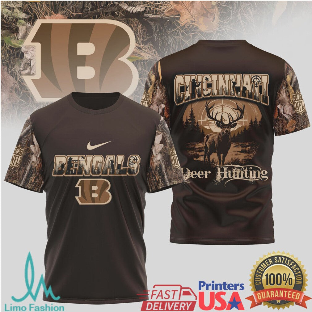 Cincinnati Bengals Deer Hunting Camo Nfl T Shirt - Limotees LLC