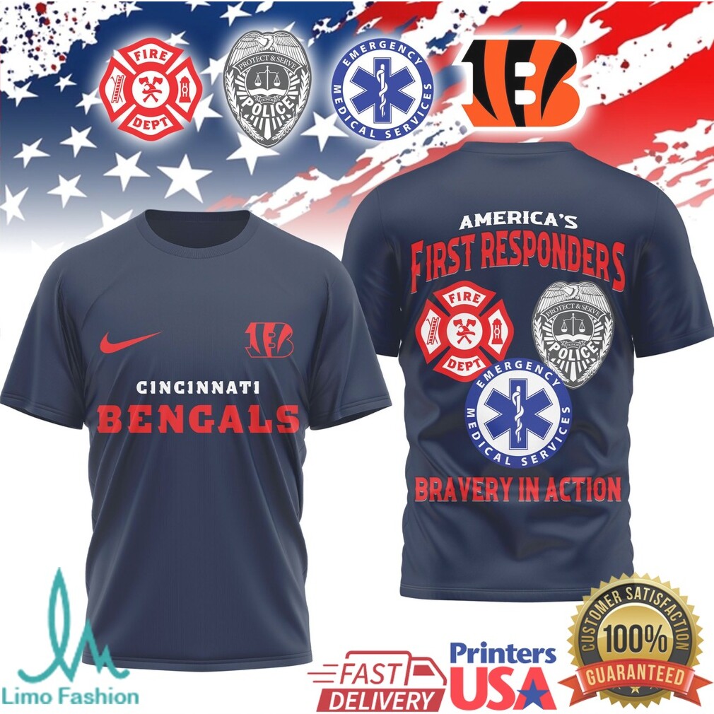 Cincinnati Bengals First Responders America's First Responders T Shirt