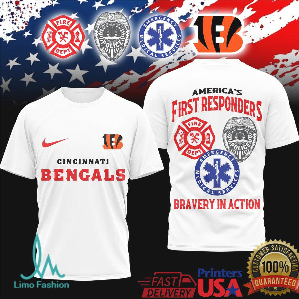 Cincinnati Bengals First Responders America's First Responders T Shirt