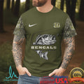 Cincinnati Bengals Fishing T Shirt Fish Around and Find Out Bass Graphic T Shirt - Limotees LLC