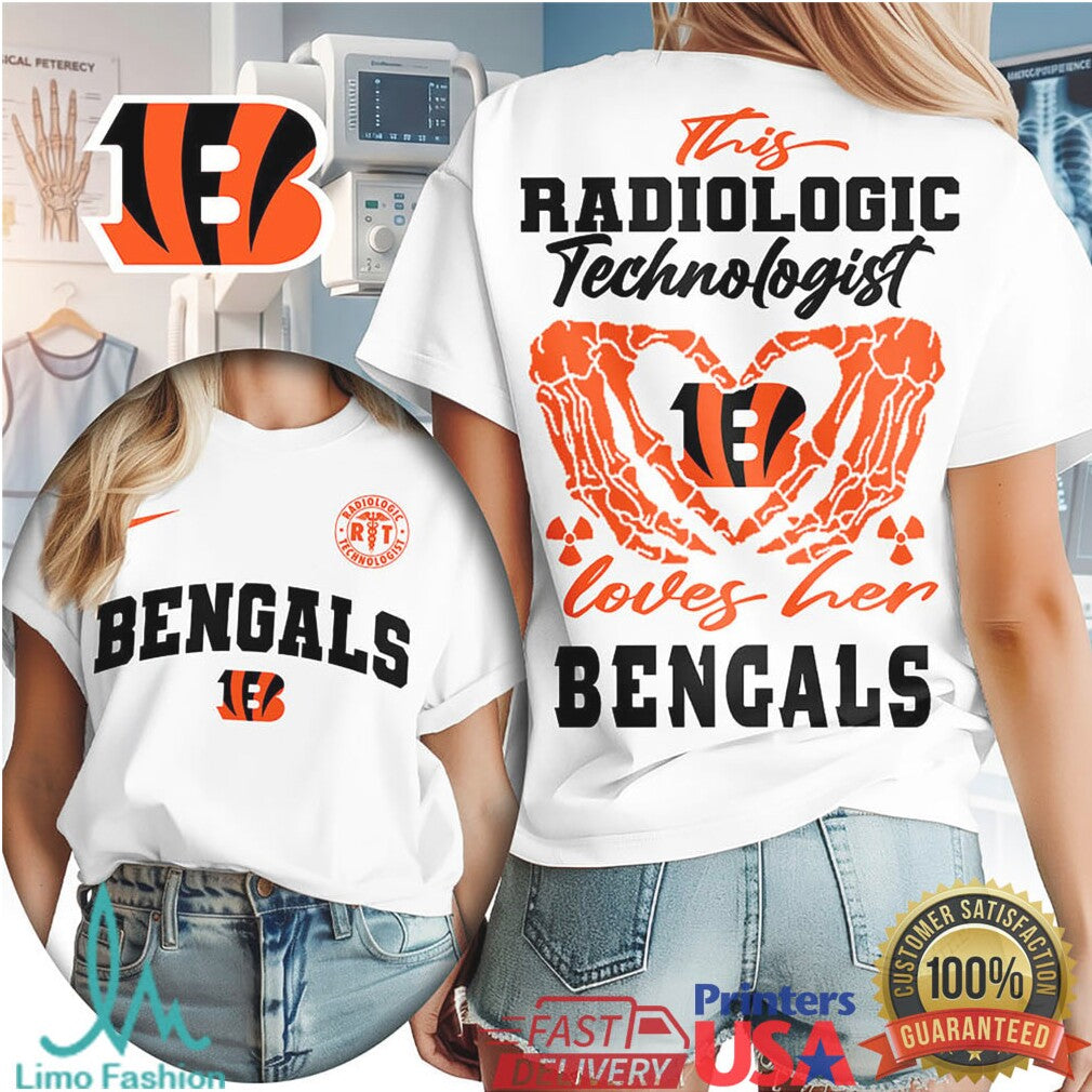 Cincinnati Bengals Football This Radiologic Technologist Loves Her Bengals Women Fans Retro T Shirt