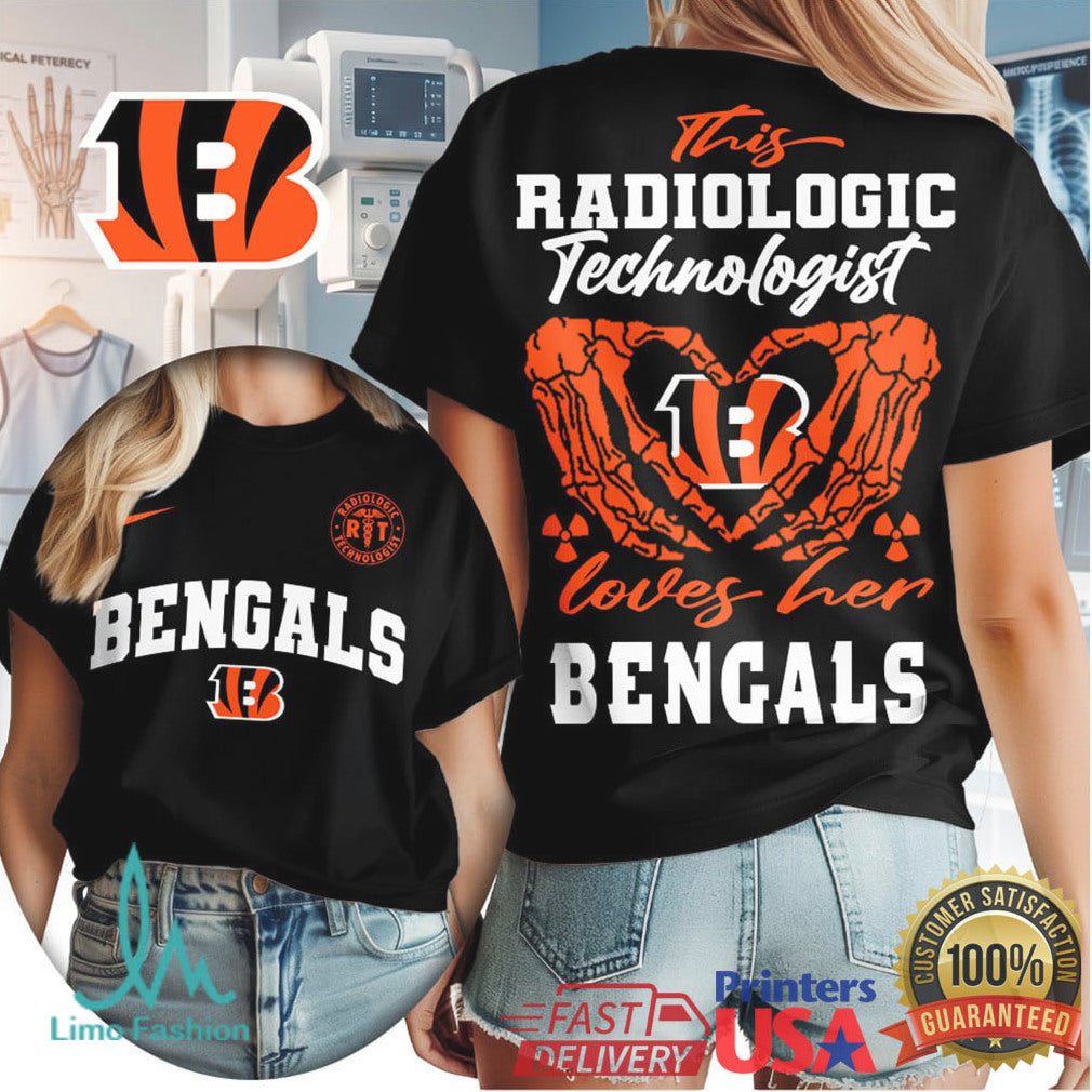 Cincinnati Bengals Football This Radiologic Technologist Loves Her Bengals Women Fans Retro T Shirt