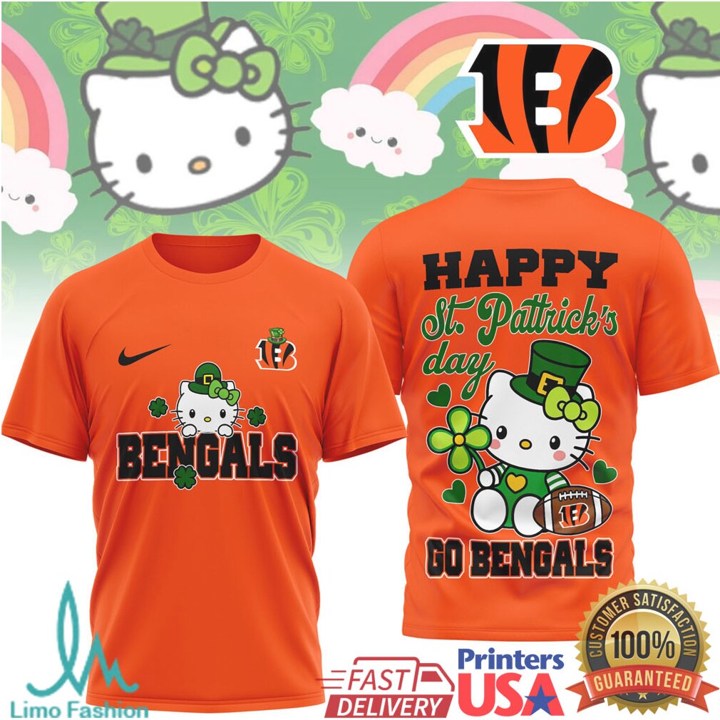 Cincinnati Bengals Hello Kitty St. Patrick's Day Lucky Fan Shirt - Limotees LLC