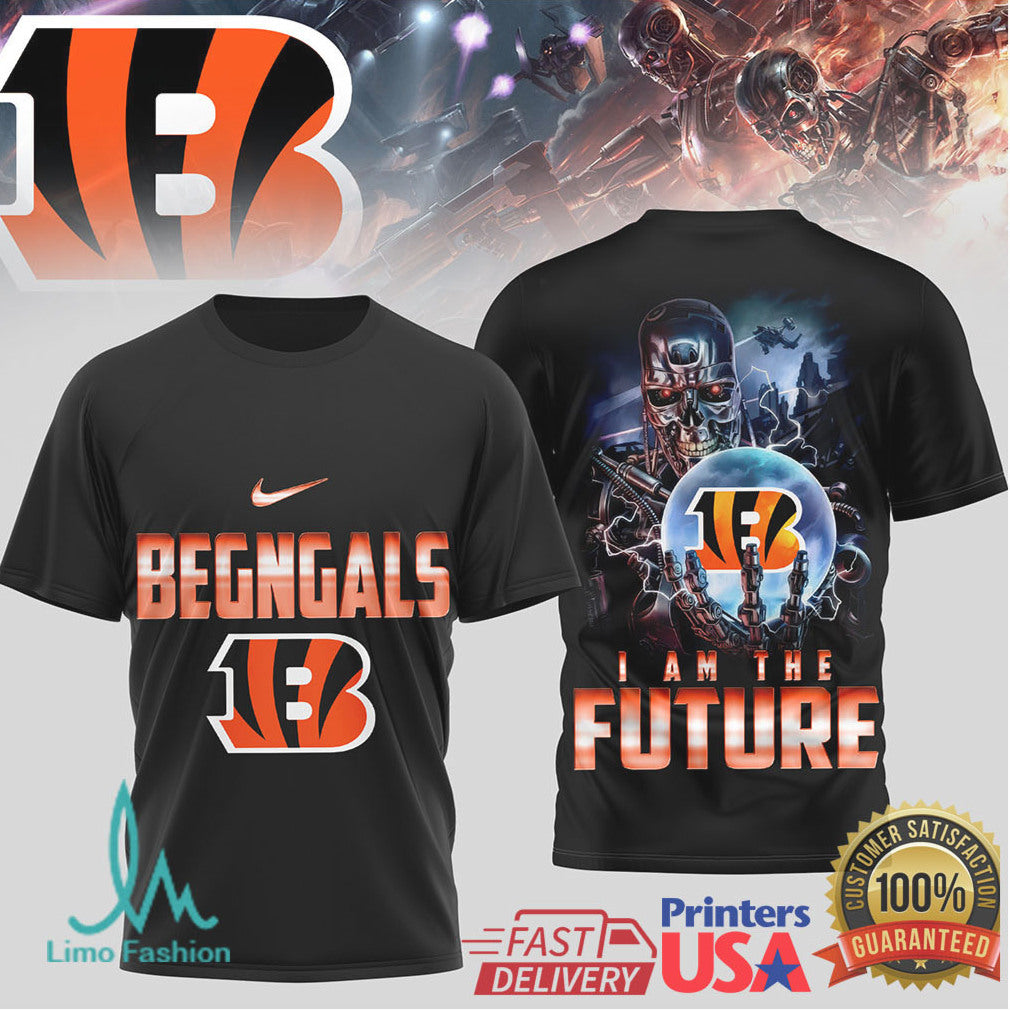 Cincinnati Bengals “I Am The Future” Metal Endoskeleton T Shirt - Limotees LLC