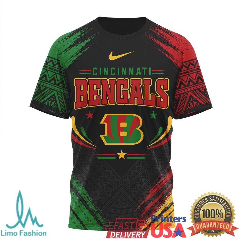 Cincinnati Bengals Juneteenth Pan African Culture Game Day T Shirt - Limotees LLC