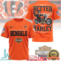 Cincinnati Bengals Life is Better on a Harley Davidson Fan Tee - Limotees LLC