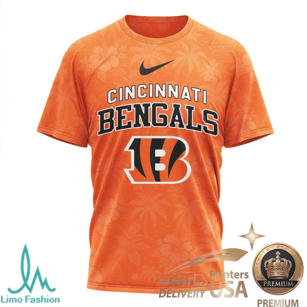 Cincinnati Bengals Margaritaville Parrot Tropical Summer Session T Shirt - Limotees LLC