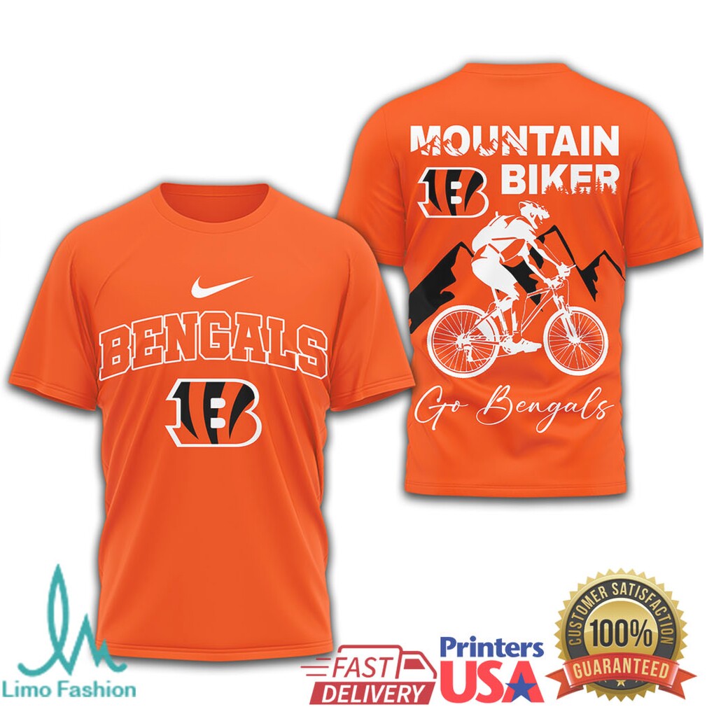 Cincinnati Bengals Mountain Biking Lifestyle T Shirt Go Bengals Gear - Limotees LLC