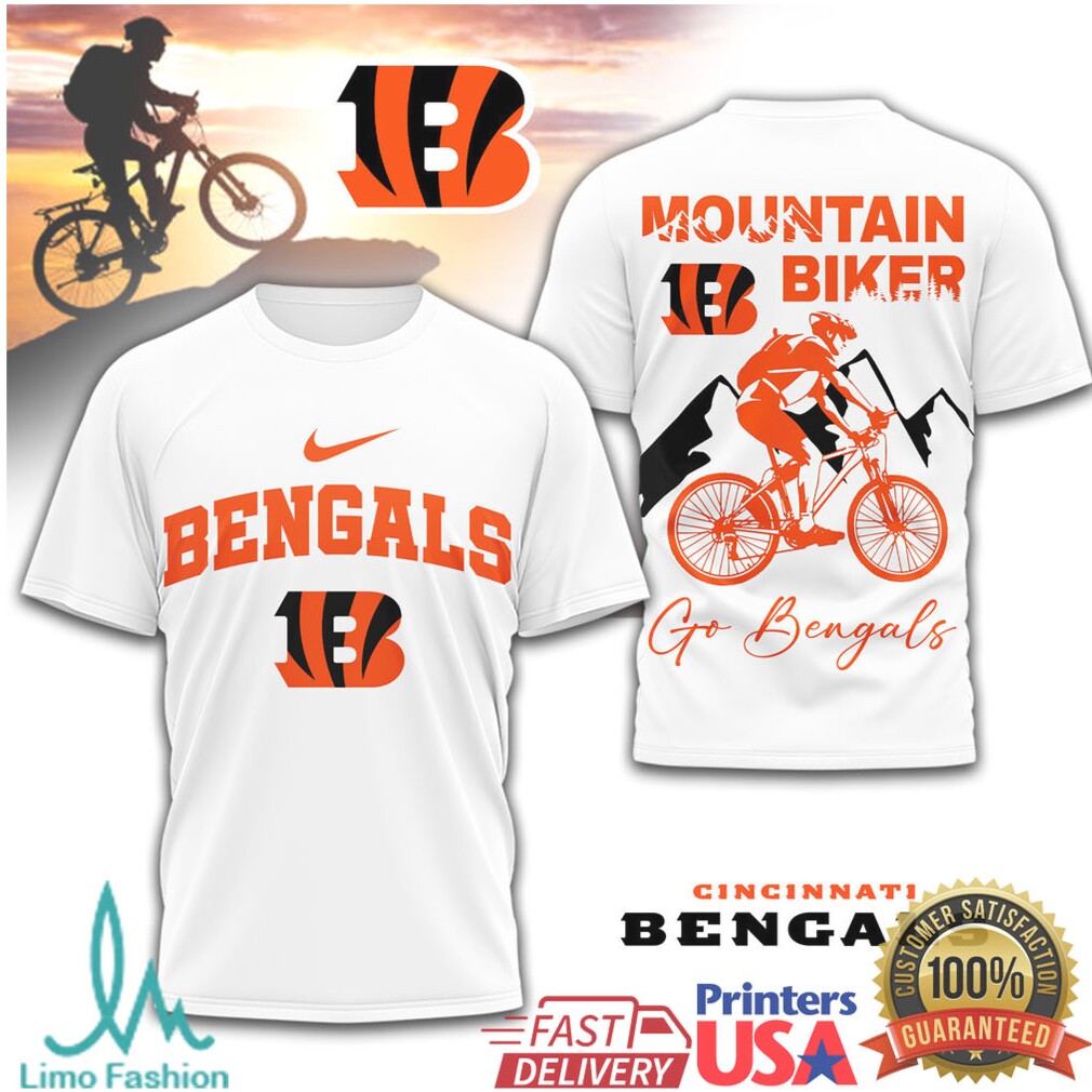 Cincinnati Bengals Mountain Biking Lifestyle T Shirt Go Bengals Gear - Limotees LLC