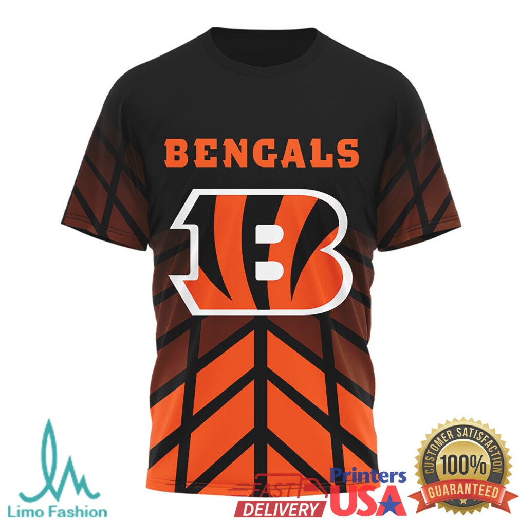 Cincinnati Bengals NFL Flag Play Football Graphic Jersey T Shirt - Limotees LLC