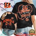 Cincinnati Bengals Nurse by Heart T Shirt Who Dey Nursing Student Fan T Shirt - Limotees LLC