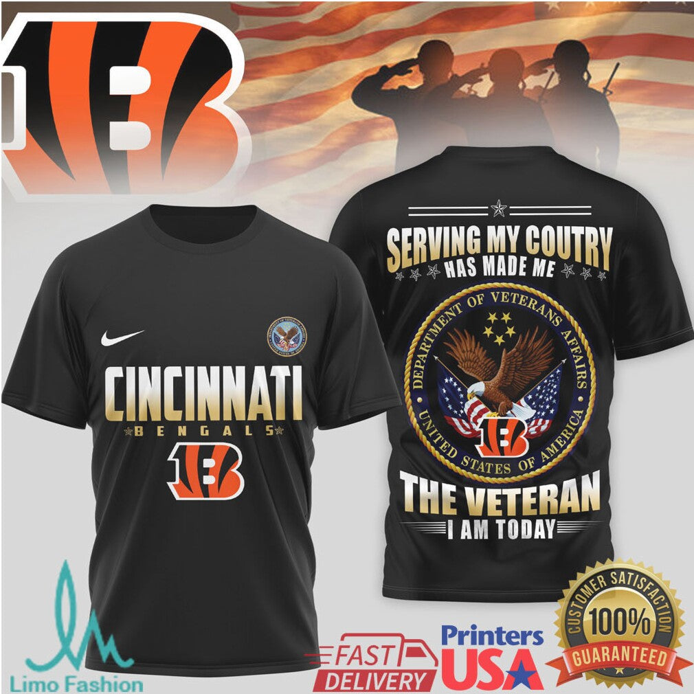 Cincinnati Bengals Official NFL Department Of Veterans Affairs 3D Shirt - Limotees LLC