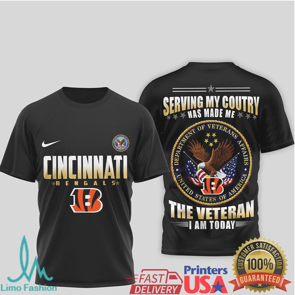 Cincinnati Bengals Official NFL Department Of Veterans Affairs 3D Shirt - Limotees LLC