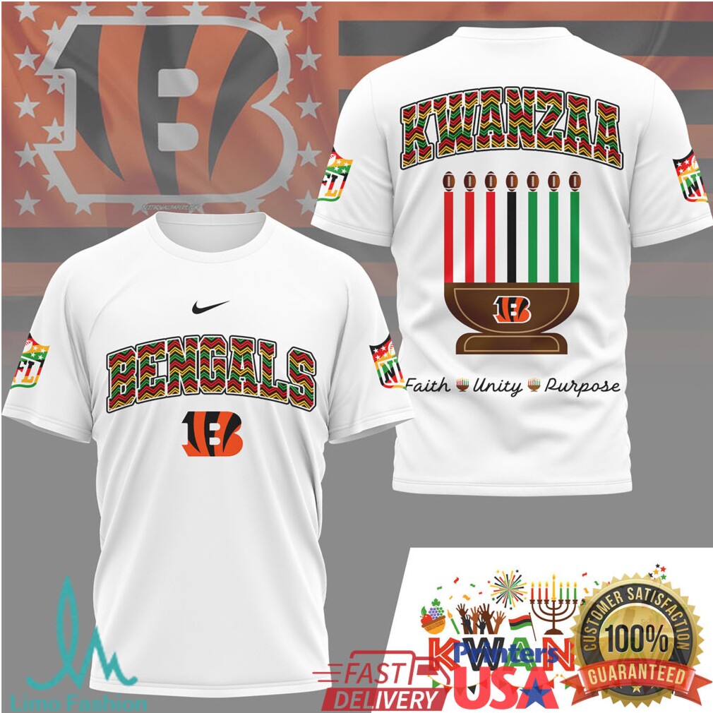 Cincinnati Bengals Official NFL Kwanzaa Pride 3D Shirt - Limotees LLC