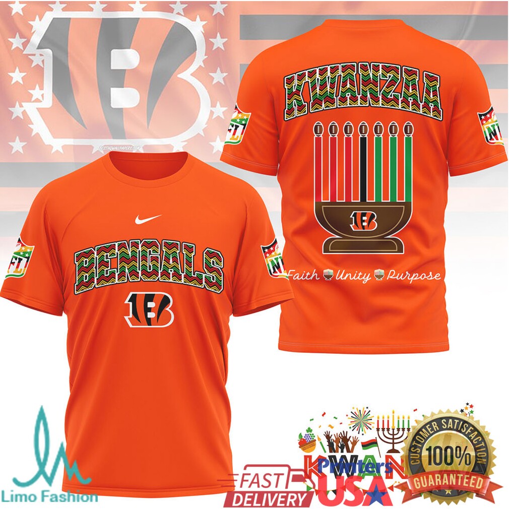 Cincinnati Bengals Official NFL Kwanzaa Pride 3D Shirt - Limotees LLC