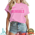 Cincinnati Bengals Pink Breast Cancer Awareness Tackle Football Tee - Limotees LLC
