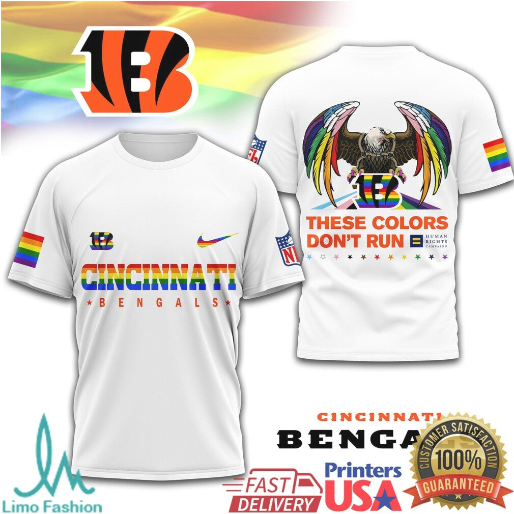 Cincinnati Bengals Pride Eagle These Colors Don't Run T Shirt - Limotees LLC