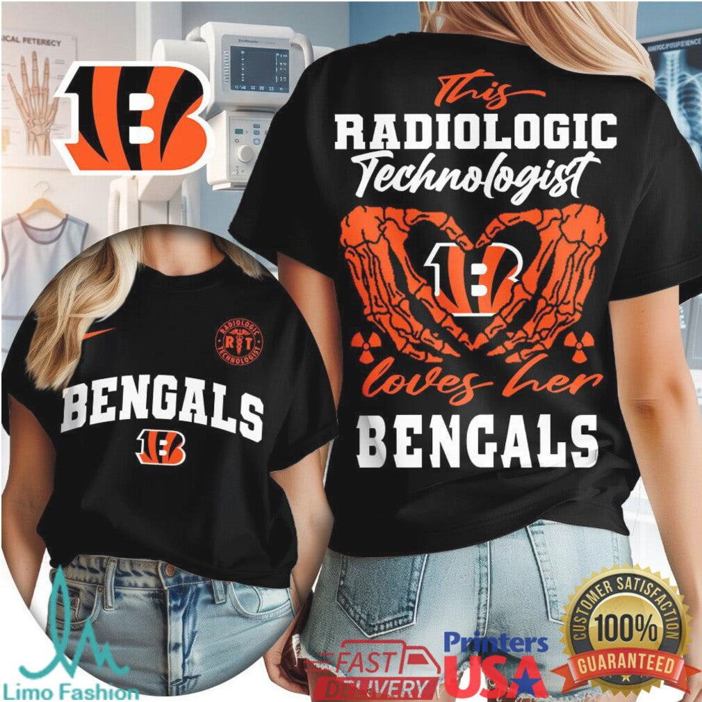 Cincinnati Bengals Radiologic Technologist T Shirt Rad Tech Loves Her Bengals T Shirt - Limotees LLC